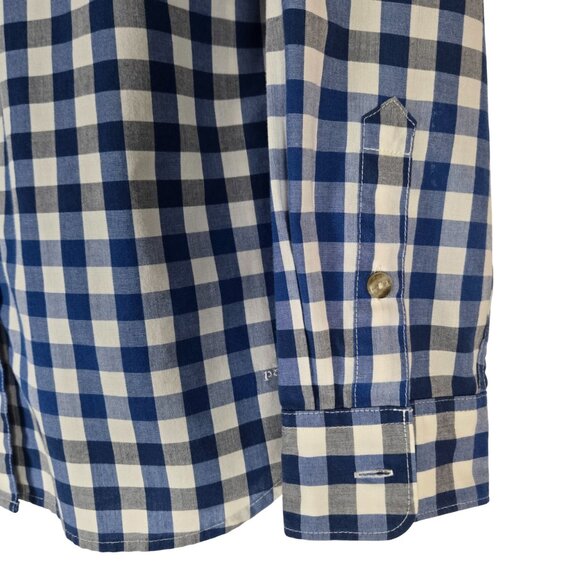 Patagonia Women Organic Cotton Shirt M Blue Black White Check Excellent Cond. - Picture 4 of 6